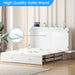 Queen Murphy Bed Featuring Mattress Included White