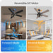 52-Inch Industrial Ceiling Fan With Integrated Remote