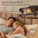 Modern Black Caged Fandelier Low Noise Ceiling Fan