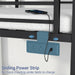 Black Twin Over Twin Metal Bunk Bed StorageDrawers