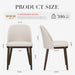 Upholstered Dining Chairs Set of 6, Modern Dining Room Chairs, Fabric Kitchen Chairs with Wood Legs, Beige