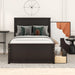 Twin Platform Beds with Storage Drawers Solid Wood Twin Bed Frame with Headboard and Footboard, No Box Spring Needed, Espresso