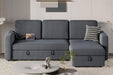 Dark Gray Sectional Sofa with Chaise & USB