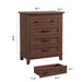 4 Dresser for Bedroom, 34.8 in Tall Vertical Drawer Dresser with Large Storage, Freestanding Wooden Closet Chest for Bedroom, Living Room, Walunt
