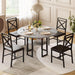 Dining Table Set for 4, 47.2 Inch round Kitchen Table and 4 Chairs