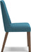 Lyncott Contemporary Dining Room Upholstered Side Chair with Foam Cushion, 2 Count, Blue & Brown