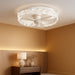 Ceiling Fans with Lights and Remote App 20'' Low Profile Ceiling Fan 3000-6500K Dimmable Modern Flush Mount Ceiling Fan Light LED 6 Speeds Fandelier Ceiling Fans for Bedroom Small Living Room