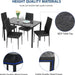 Dining Table Set Dining Room Table Set for Small Spaces Kitchen Table and Chairs for 4 Table with Chairs Home Furniture Rectangular Modern (Black Marble)