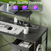 33.5" Small Gaming Desk with LED Lights & Power Outlets, Compact Computer Desk with Monitor Stand & CPU Stand, Gamer Table with Storage Drawer, Side Hooks for Home Office, Bedroom, Black