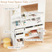 White Makeup Vanity Desk with Mirror & Charging Station, Modern Vanity Table with 4 Drawers, 3 Shelves, 1 Cabinet & Spacious Desktop, 40 Inch Dressing Table with Storage for Bedroom