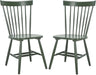 Home Collection Parker Dusty Green Windsor Spindle Solid Wood Dining Chair Set of 2