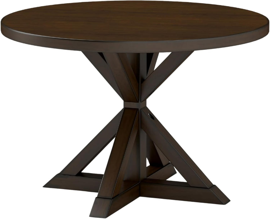 Windvale Cross-Buck Base Dining Table, Espresso