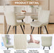 Dining Chair Set of 4 PU Leather Dining Room Chairs Upholstered Comfy Dining Chairs Modern Kitchen Armless Side Chair with Sturdy Metal Legs,Beige