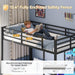 Twin over Full Bunk Bed with Desk, Bunk Beds Twin over Full Size with Charging Station & Led Lights, Storage Drawers & Shelves, Loft Bed with Safety Guardrail & Ladder for Kids/Teens, Grey