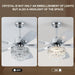 Chandelier Ceiling Fans with Lights and Remote, Nickel 42 In