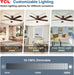 Ceiling Fan with Light: Oil Rubbed Bronze Finish 5 Wood Grain Blade Low Profile Remote Control Flush Mount DC Reversible 3CCT Dimmable Noiseless Fan with Light for Indoor and Room