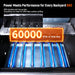 6 Burner Propane Gas Grill, 60,000 BTU Outdoor BBQ Grill with Cast Iron Cooking Grates, Stainless Steel Warming Rack, Built-In Thermometer, Electronic Ignition, Side Shelves, Storage Cabinet