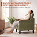 Green Chenille Accent Armchair With Removable Cover