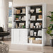 71" Tall 5-Tier Bookshelf, Large Open Display Bookcase with Ample Storage & LED Light, Floor Standing Book Shelf for Living Room, Home Office, Bedroom, White