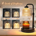 Candle Warmer Lamp with Timer, Dimmable Adjustable Height Candle Lamp, Birthday Gifts for Women Mom Sister Friends, House Warming Gifts New Home, Candle Lamp Warmer with 2 Bulbs - Coalblack
