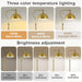 Bright LED Reading Floor Lamp with Remote and Bluetooth Dimming,Adjustable Brightness and Color Temperature, Brass Gold Brushed Iron Lampshade,59" Modern Standing Lamp for Living Room Bedroom Office