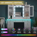 White Makeup Vanity Desk With AmbientIllumination LED