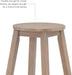 Zeke Grey Wash 24" Counter Stool with round Seat