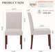 Upholstered Parsons Dining Chairs Set of 4, Modern Dining Room Chairs with Back, Fabric Kitchen Side Chairs with Wood Legs for Dinner Farmhouse Restaurant, Beige