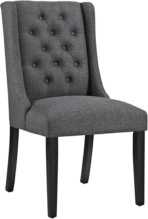 Baronet Modern Tufted Upholstered Fabric Parsons Kitchen and Dining Room Chair in Gray