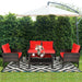 4 Pieces Patio Rattan Sofa Set Free-Combination with Cushion and Coffee Table