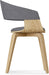 Lowell Mid Century Modern Bentwood Dining Chair with Light Wood in Light Grey Polyester Linen, for the Dining Room