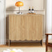 Natural Woodgrain Two Door Adjustable Sideboard Cabinet