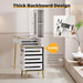 Vanity Desk with 29.53" HD Lighted Mirror, 47.24" Big Modern Vanity Desk with Mirror and Lights, Makeup Vanity with 5 Drawers and Storage Shelves and Charging Station, White