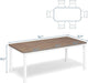 Large Dining Table for 6-8 People, 79" Wooden Kitchen Table | Kitchen Table with Sturdy Metal Frame, Dining Room Table for Dining Room, Kitchen, White Leg & Natural