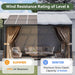 10x12 Chestnut Gazebo Mosquito Netting Outdoor Backyard