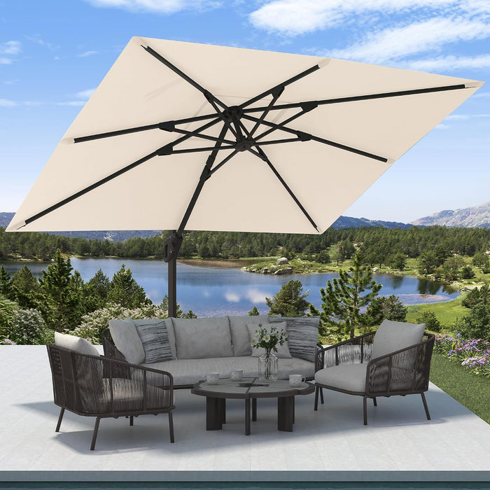9' X 12' Cantilever Patio Umbrella Rectangular Outdoor Umbrellas