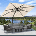 9' X 12' Cantilever Patio Umbrella Rectangular Outdoor Umbrellas