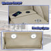 Power Sectional Reclining Sofa Set, Living Room Furniture Sets,Breathing Leather Reclining Sectional Couch with Storage Console/Cup Holder/Led Light for Living Room