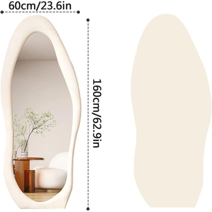 Blue Irregular Wavy Full-Length Mirror