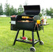 Electric Wood Pellet Grill & Smoker with Side Shelf, 456 SQ.IN Grill Capacity, 11LB Hopper, with PID Temperature Control (180-425°F) for Backyard Camping Bake and Roast, Black with Cover