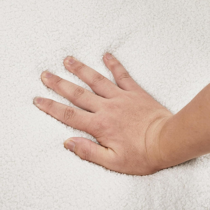 Accent Chair Set of 2, Armchair Set, Side Chairs for Living Room, Boucle Fabric Vanity Chairs with Gold Legs for Bedroom Office Reading Nook, Ivory