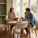 Upholstered Dining Chairs Set of 4, Mid Century Dining Room Chairs, Beige