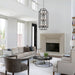 Black Lantern Chandelier For High Ceiling Lighting