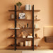 5-Tier Bookshelf, Vintage Industrial Style Bookcase 72 H X 12 W X 47L Inches
