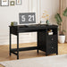 39.3" Desk with Drawers,Small Computer Desk for Home Office,Black