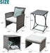 6 Pieces Patio Furniture Set W/Chairs and Ottomans, White