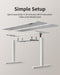 Standing Desk with Keyboard Tray, 48 X 24 Inch Adjustable Height Sit Stand Desk with Memory Presets for Home Office, Ergonomic Computer Workstation, White