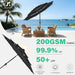 9 Ft 3-Tier Outdoor LED Lighted Patio Umbrella W/Crank, Black