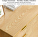 Oak FortySevenInch LShapedCorner Desk With Drawers