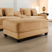 Corduroy Ottoman for Sectional Sofa, Yellow